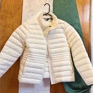 Lands End NEW with tags white puffer coat/jacket. Size S 6/8